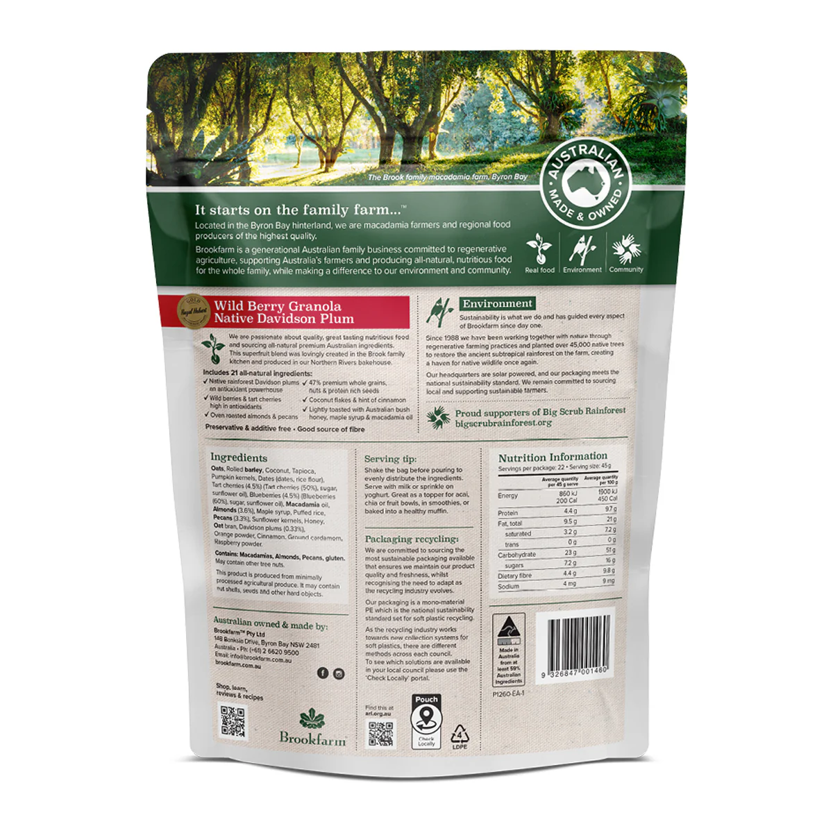 Brookfarm Wild Berry Granola 1kg - Image 2