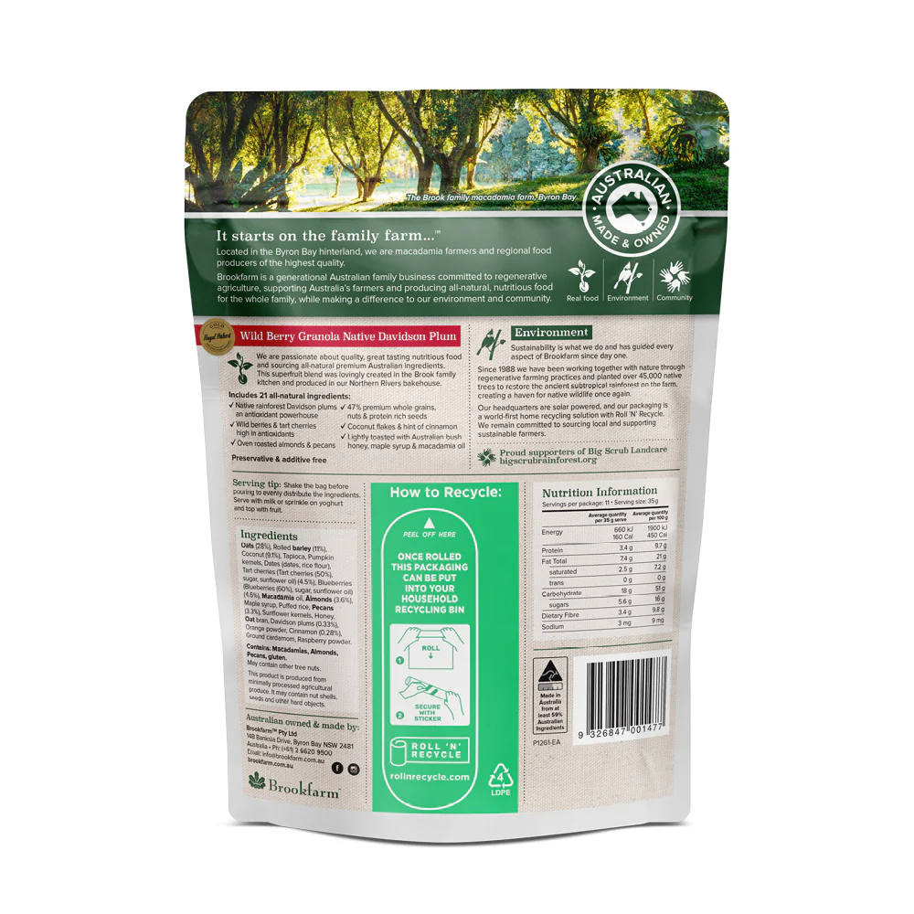 Brookfarm Wild Berry Granola 400g - Image 2