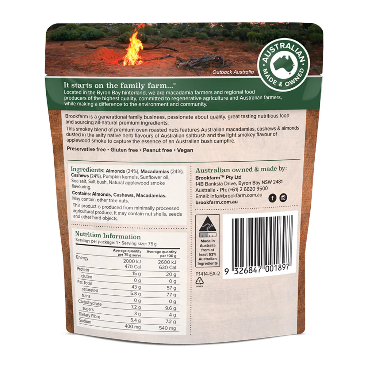 Brookfarm Roasted Nuts Smokey Australian Saltbush 75g - Image 2