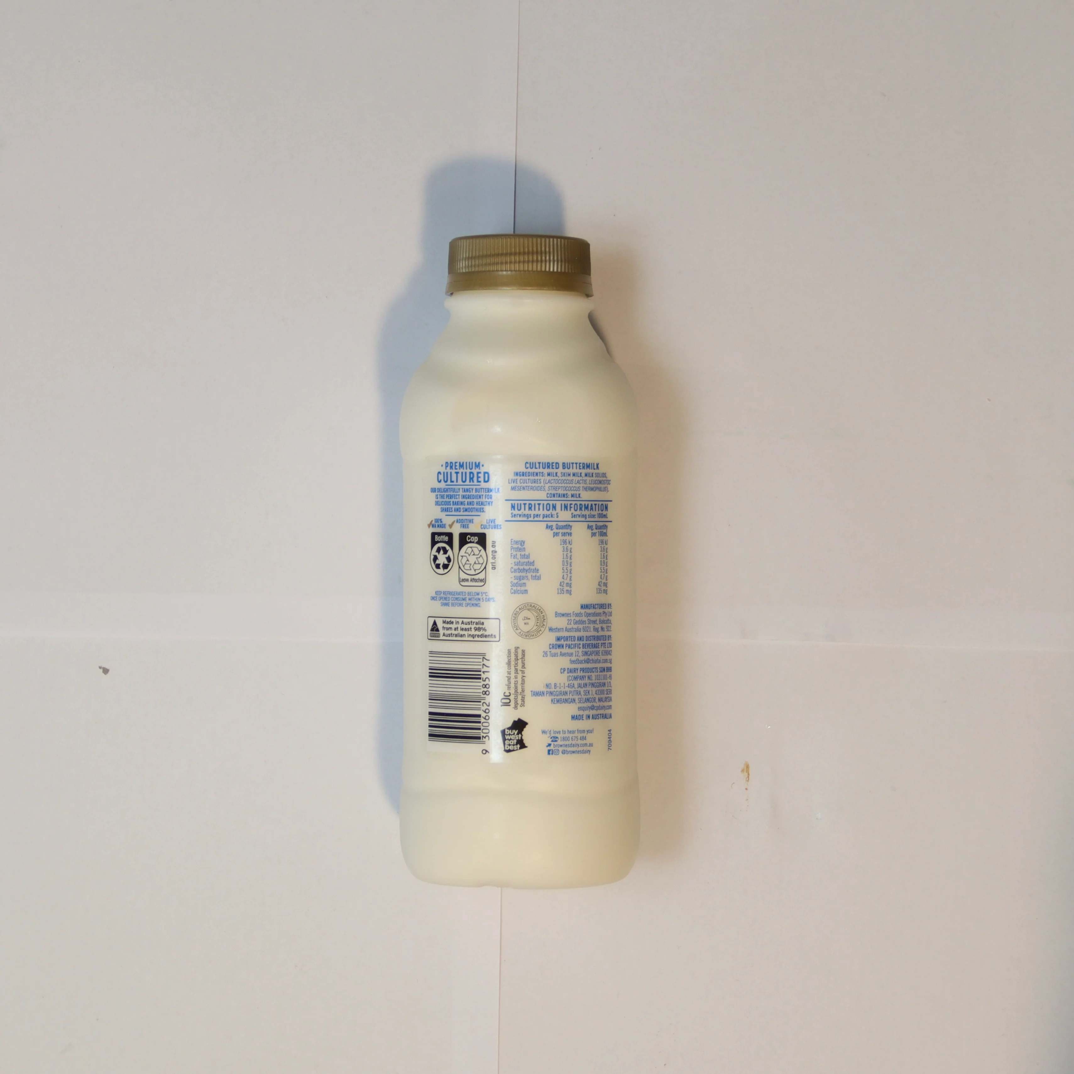 Brownes Dairy Buttermilk 500ml - Image 2