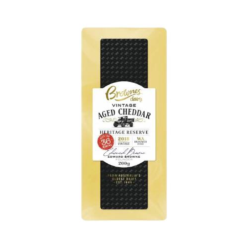 Brownes Dairy Vintage Cheddar Cheese 200g