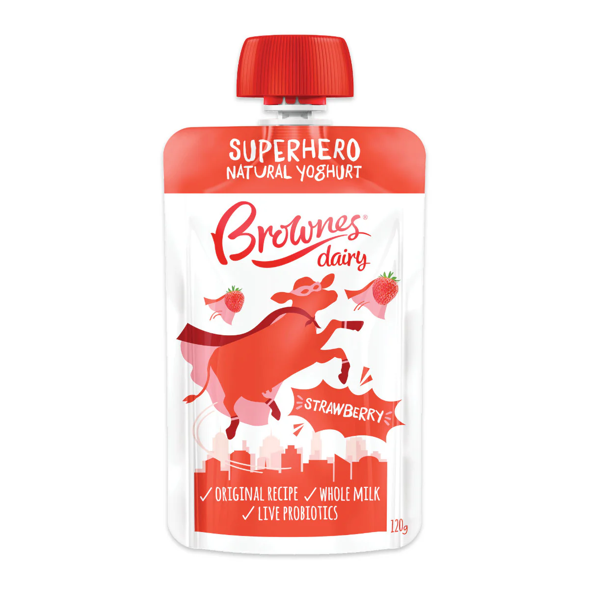 Brownes Strawberry Yoghurt Pouch 120g