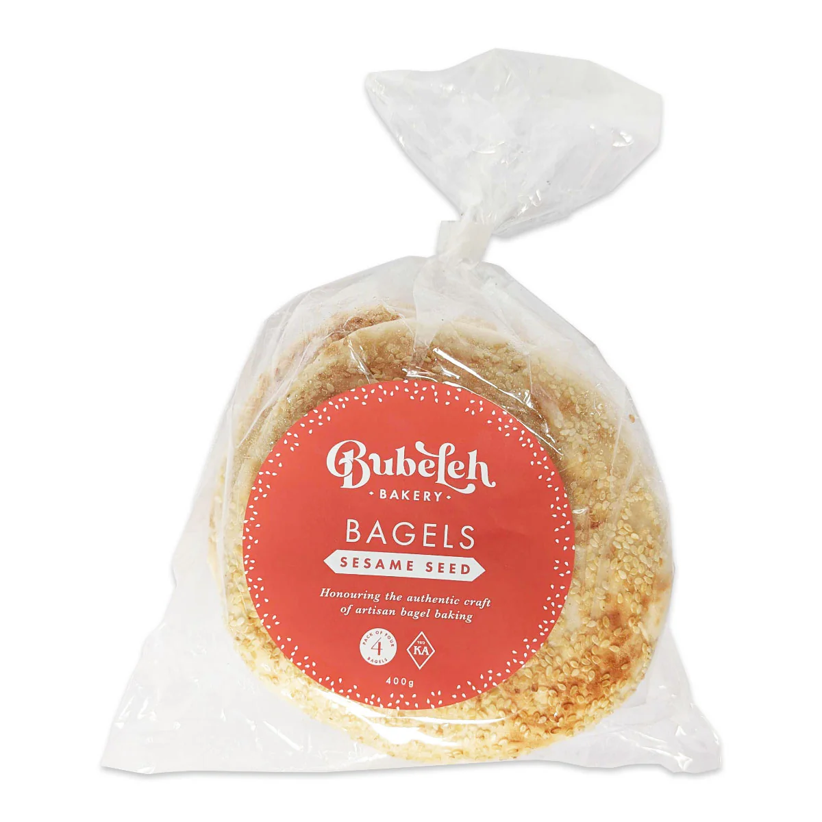 Bubeleh Bakery Bagels Sesame Seed x4 400g - Image 2