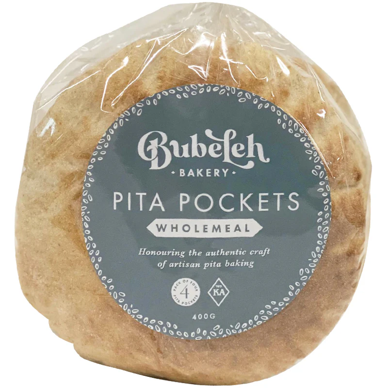 Bubeleh Bakery Wholemeal Pita Pockets x4 400g - Image 2