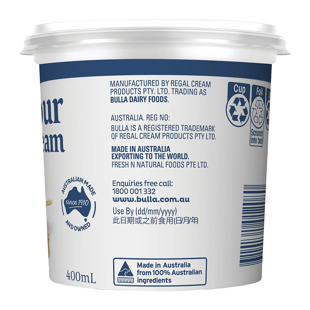 Bulla Sour Cream 400ml - Image 4
