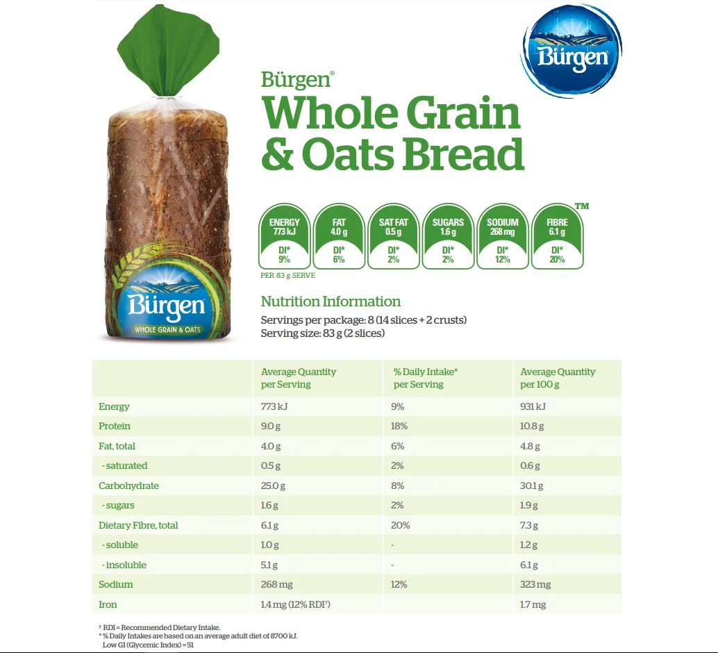 Burgen Wholegrain and Oat 700g - Image 2