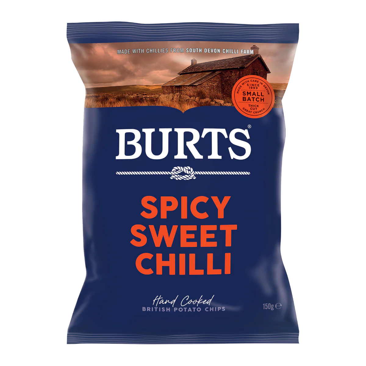 Burts Hand Cooked Potato Chips Spicy Sweet Chilli 150g