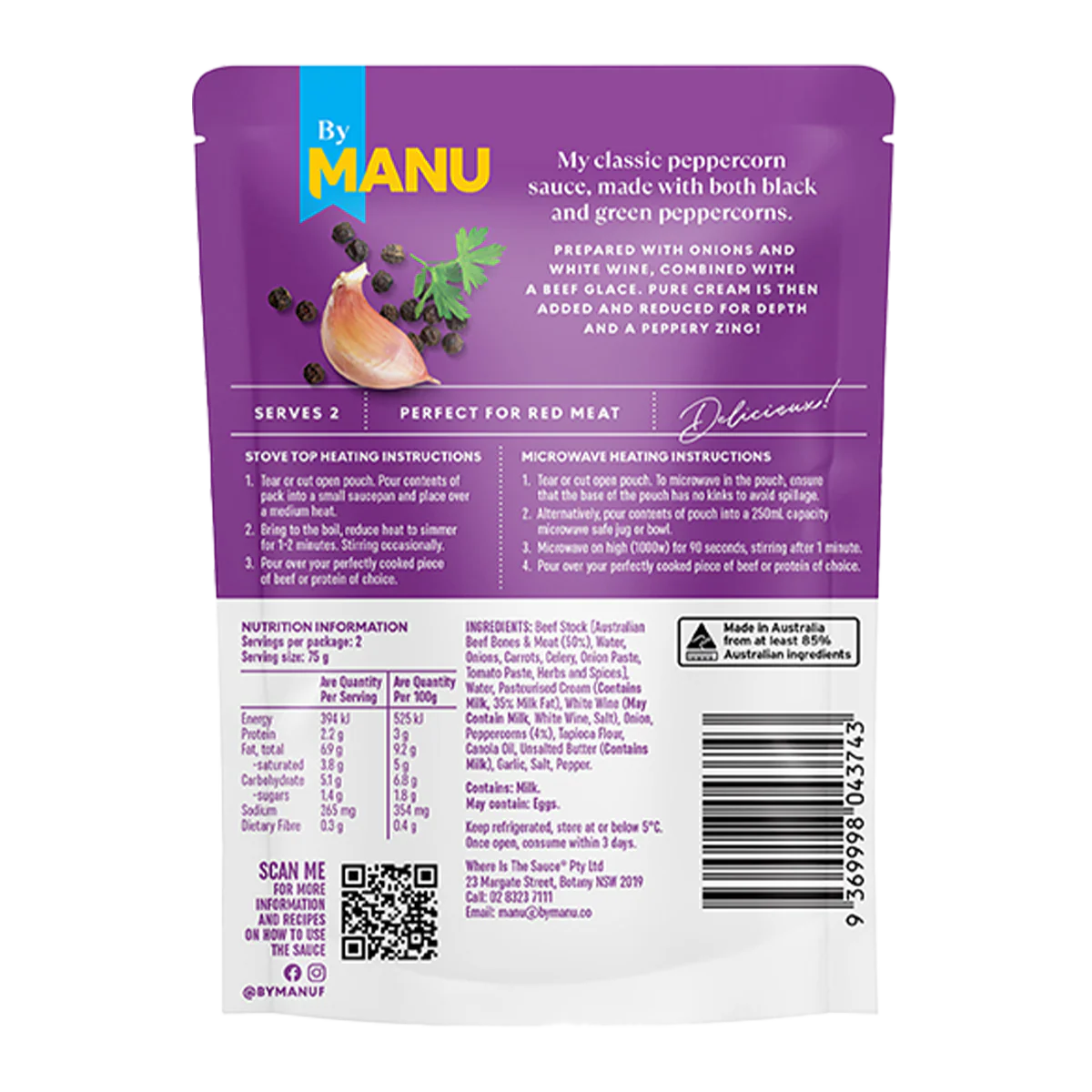 By Manu Peppercorn Sauce 150g - Image 2