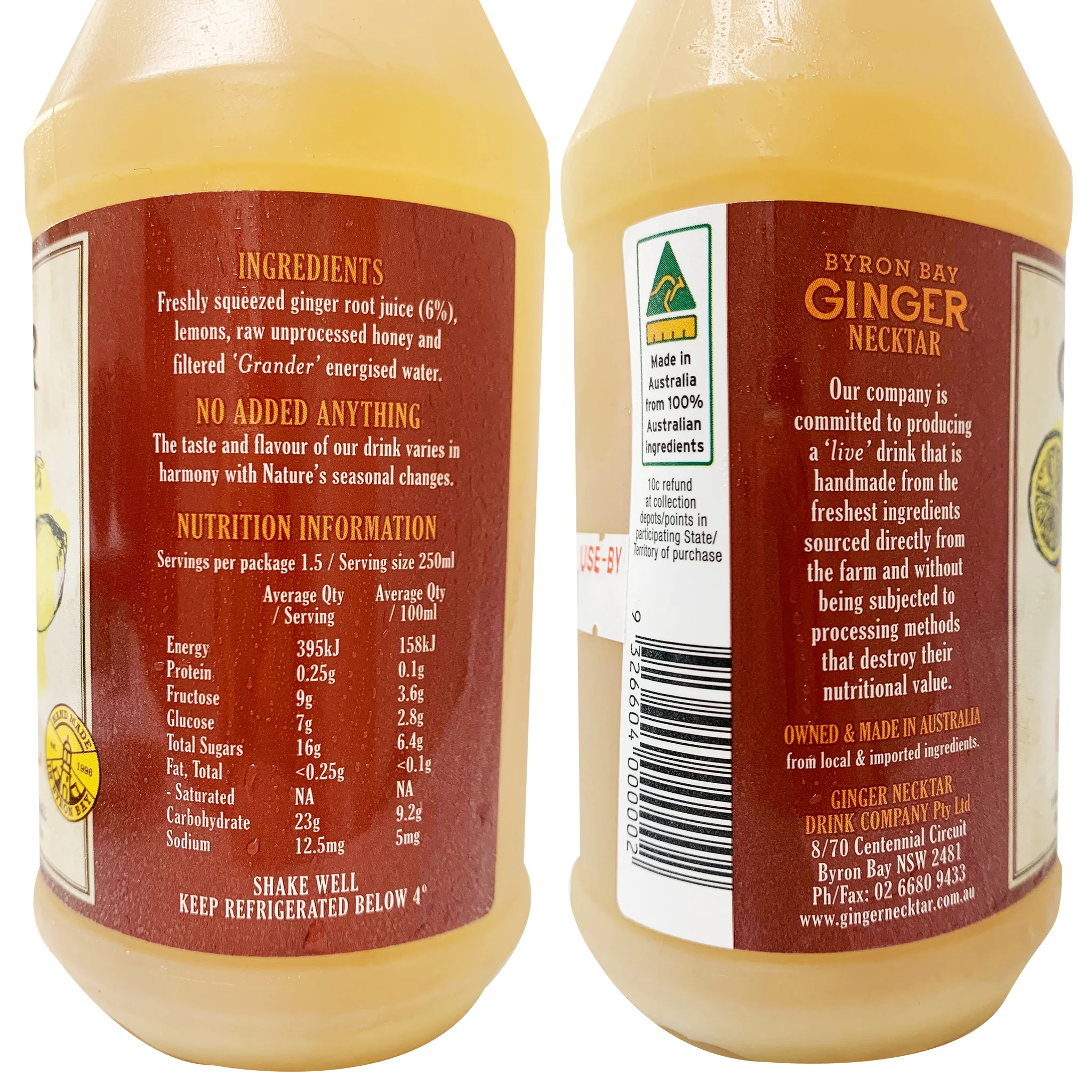 Byron Bay Ginger Necktar The Original 375ml - Image 2