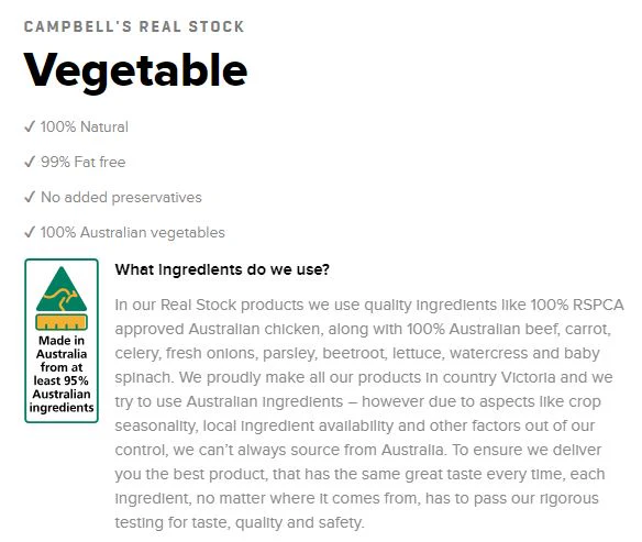Campbells Real Stock Vegetable 1L - Image 3