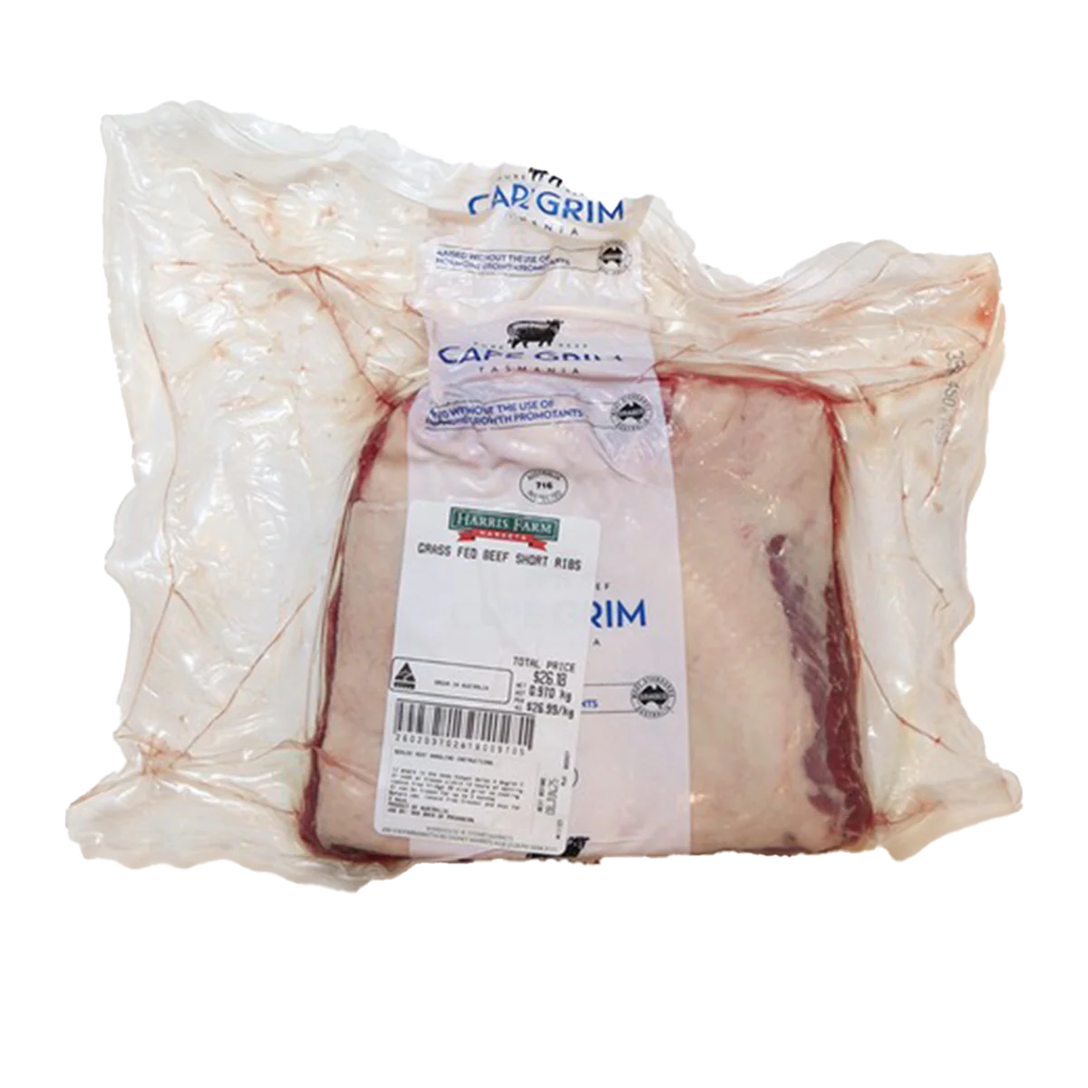 Cape Grim Beef Short Ribs Grass Fed 800-1.2kg