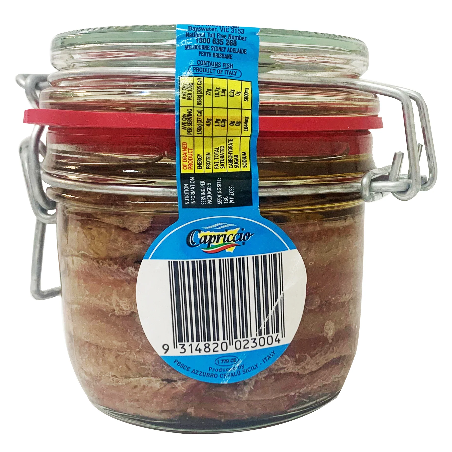 Capriccio Anchovy Fillets In Olive Oil 220g Jar - Image 2