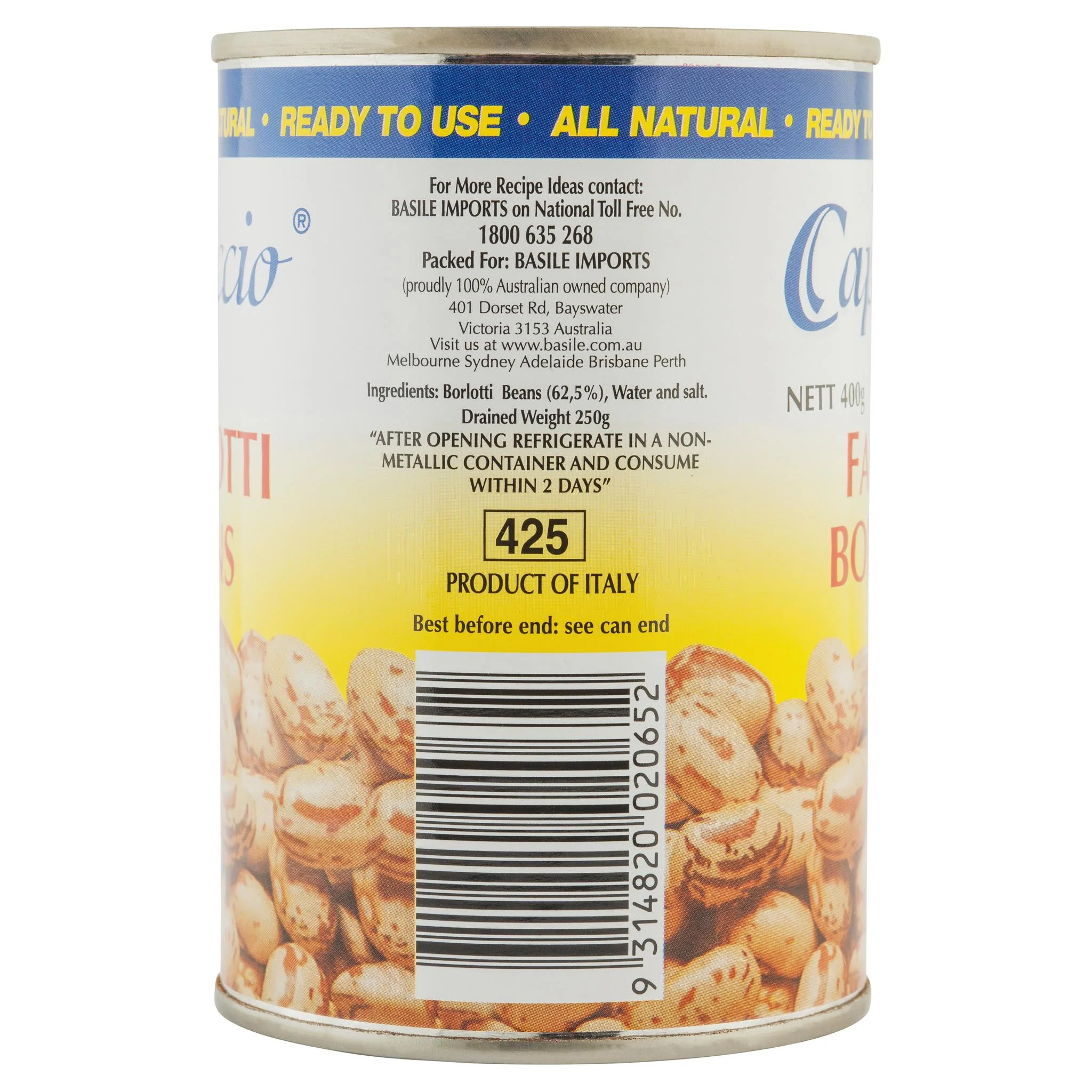 Capriccio Borlotti Beans 400g - Image 3