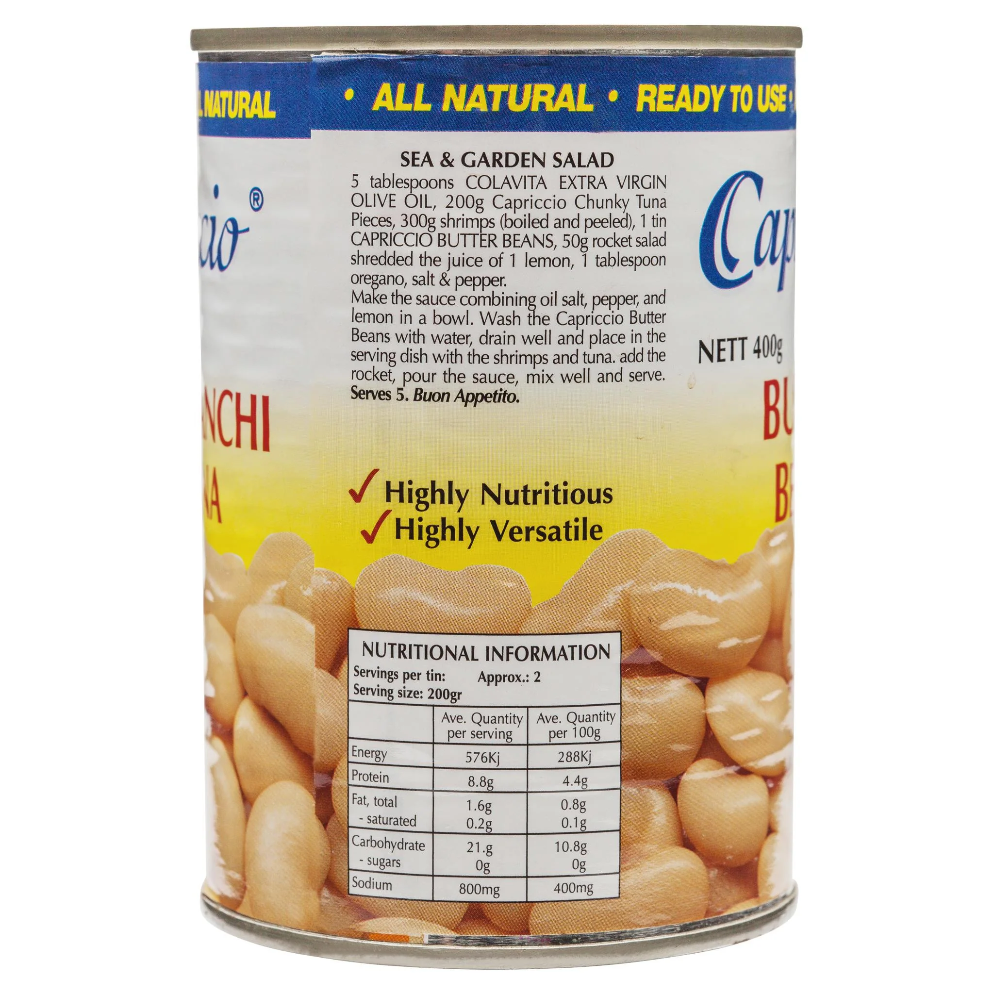 Capriccio Butter Beans 400g - Image 2