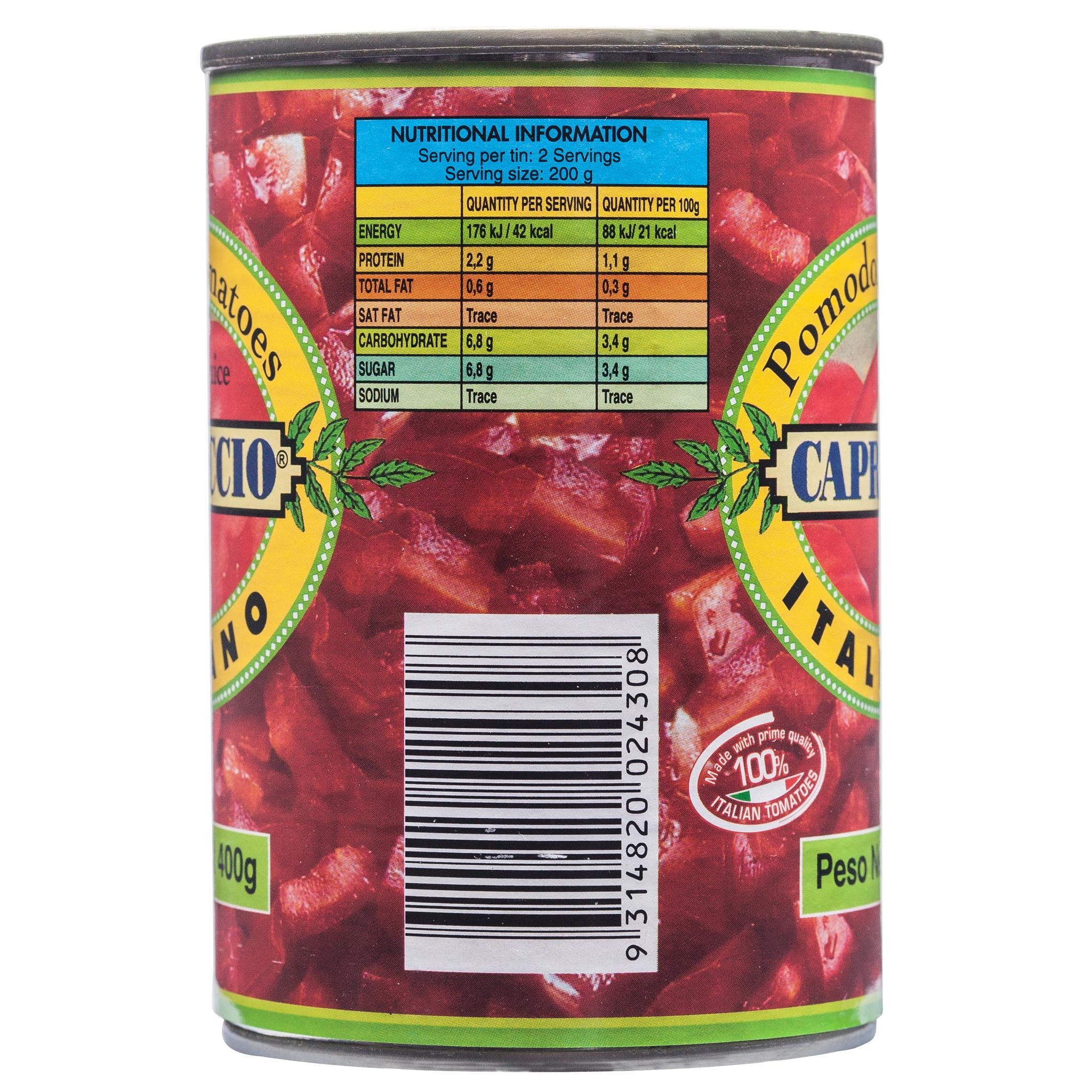 Capriccio Diced Tomatoes 400g - Image 3