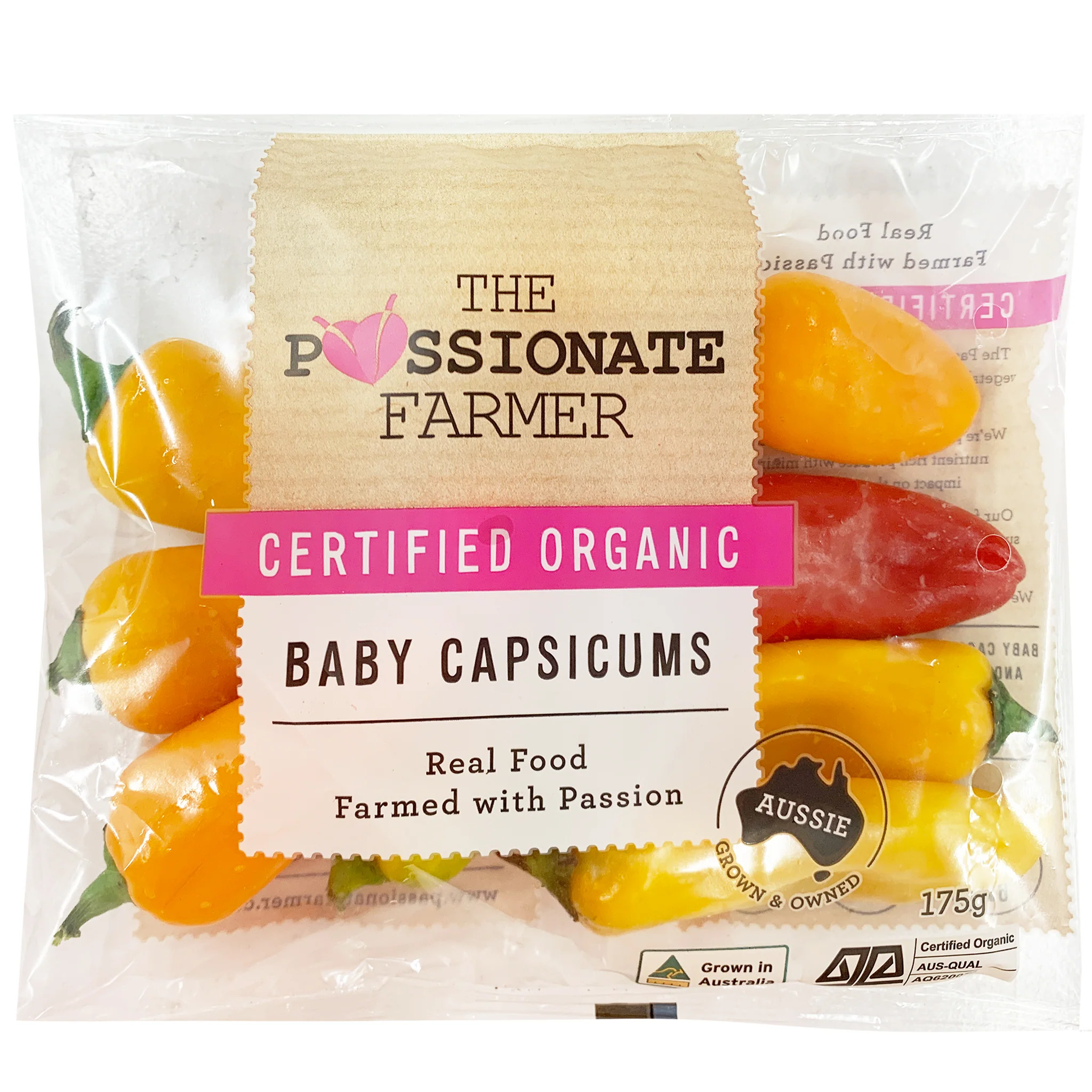 Capsicums Baby Mixed Colour Organic 175g - Image 2