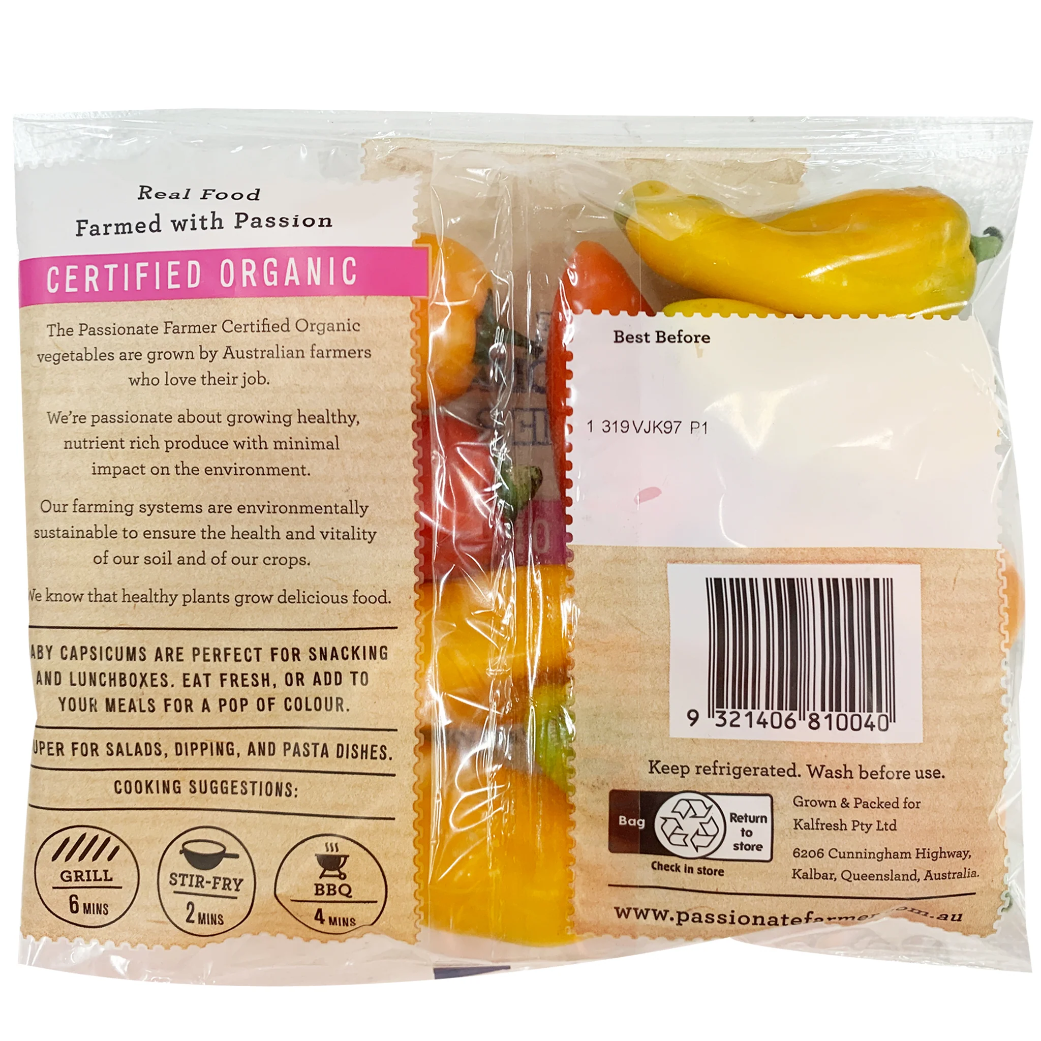 Capsicums Baby Mixed Colour Organic 175g - Image 3