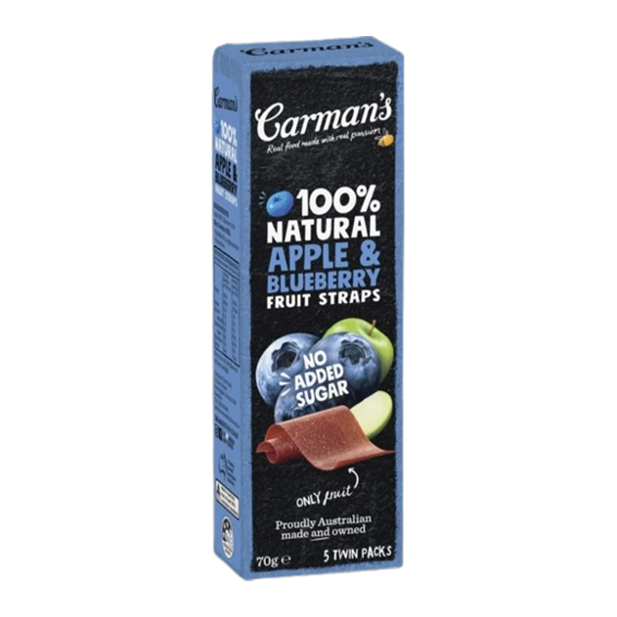 Carman's Apple & Blueberry Fruit Straps 70g