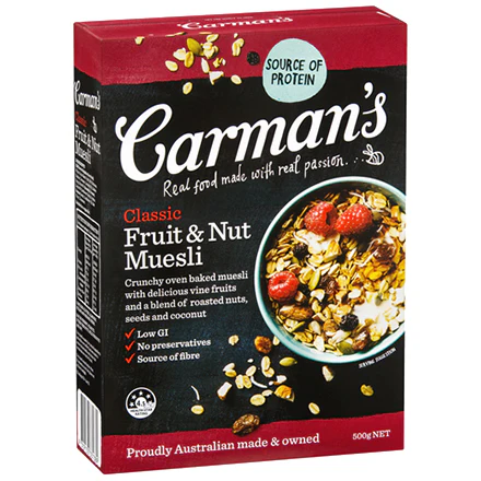 Carman's Classic Fruit and Nut Muesli 500g