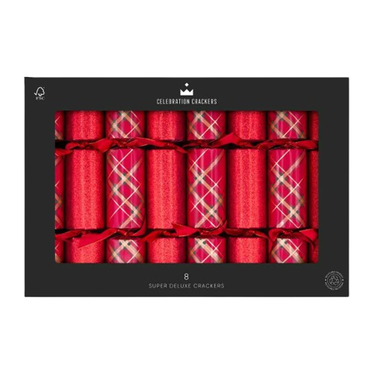 Celebration Crackers Tartan x8