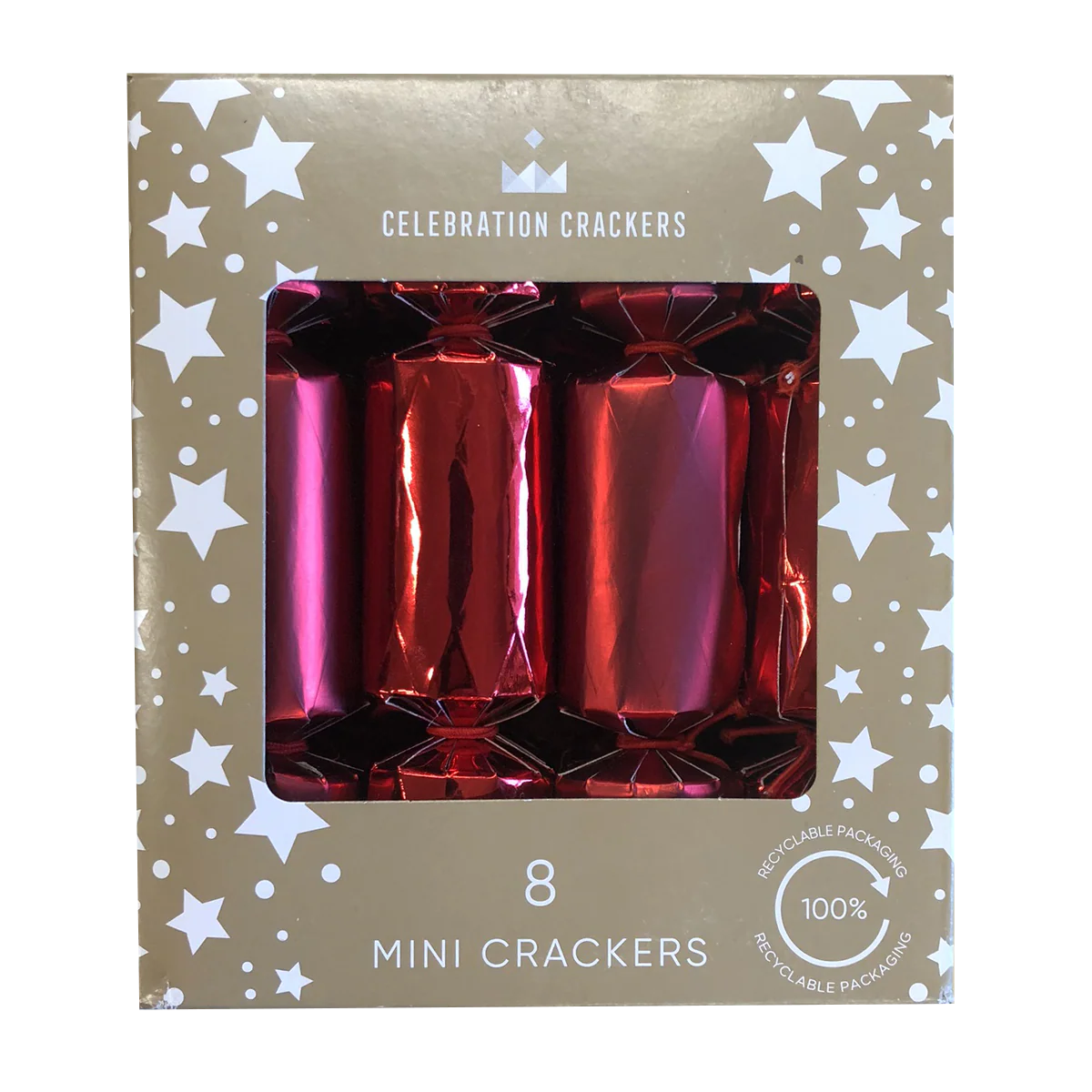 Celebration Crackers Mini Red Diamond Pack x8