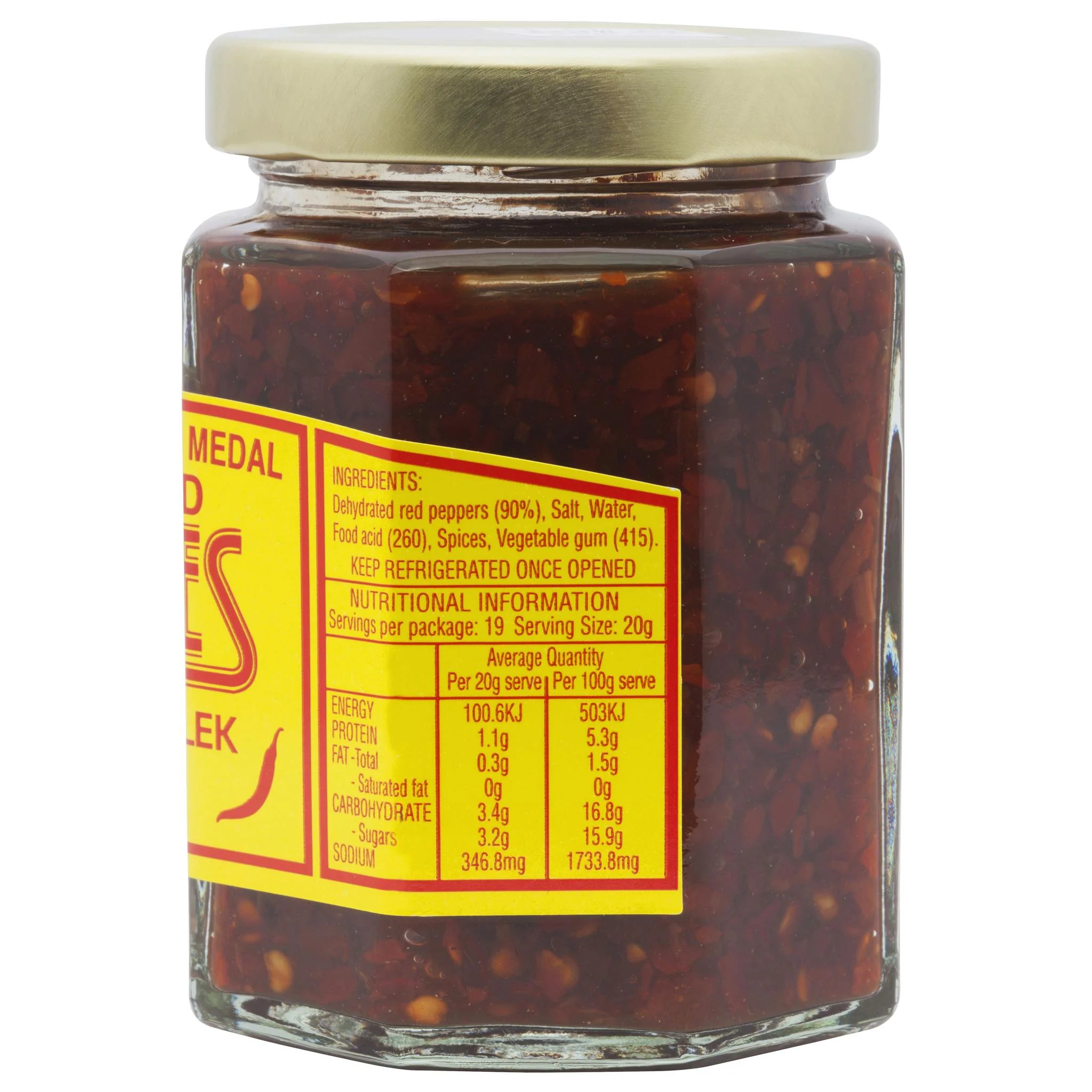 Challenge Gold Medal Crushed Chillies Sambal Oelek 175g - Image 3