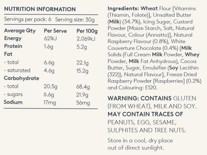 Charlie's Fine Food Co. Raspberry Bliss Melting Moments Biscuits 180g - Image 2