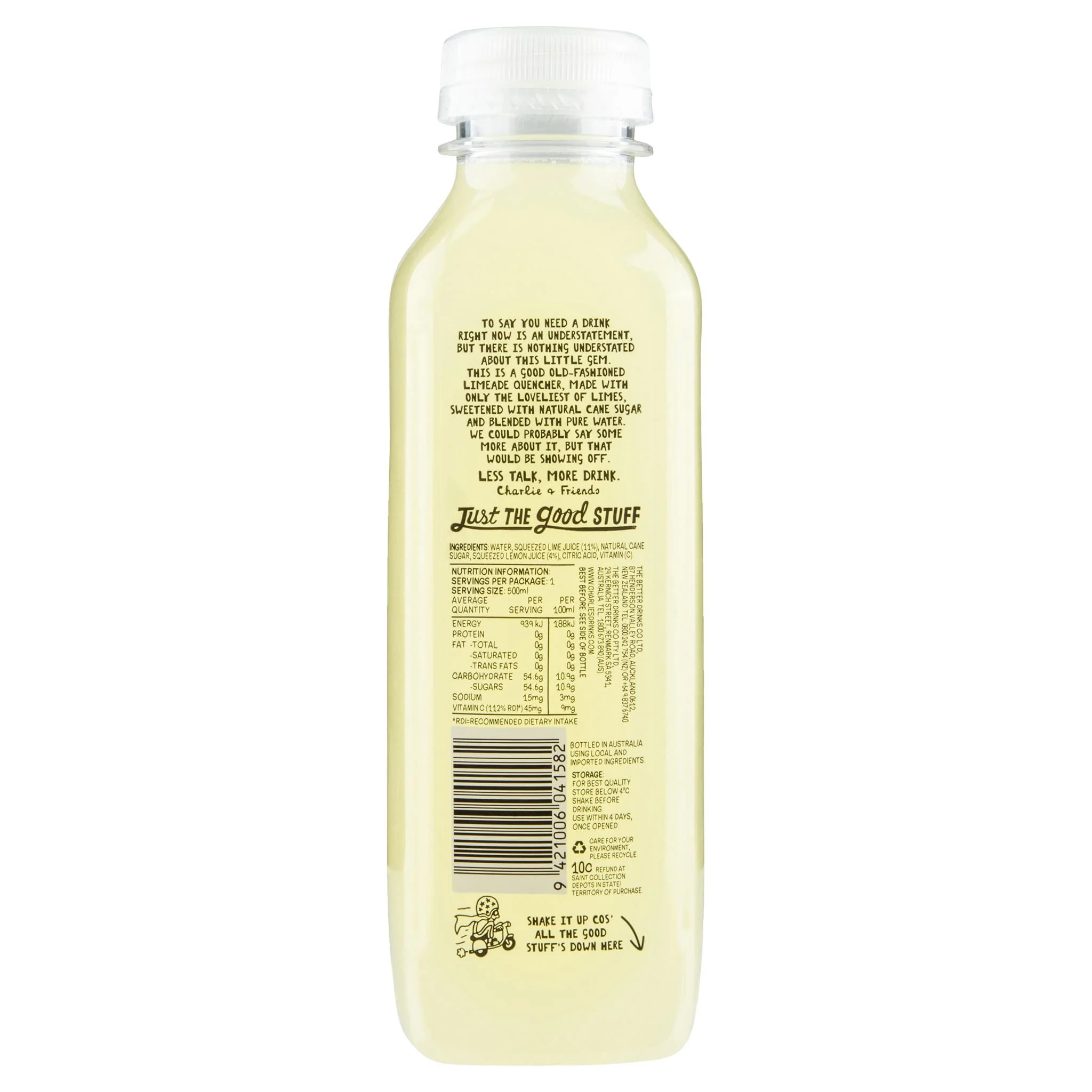 Charlies Old Fashioned Quencher Limeade 500ml - Image 2