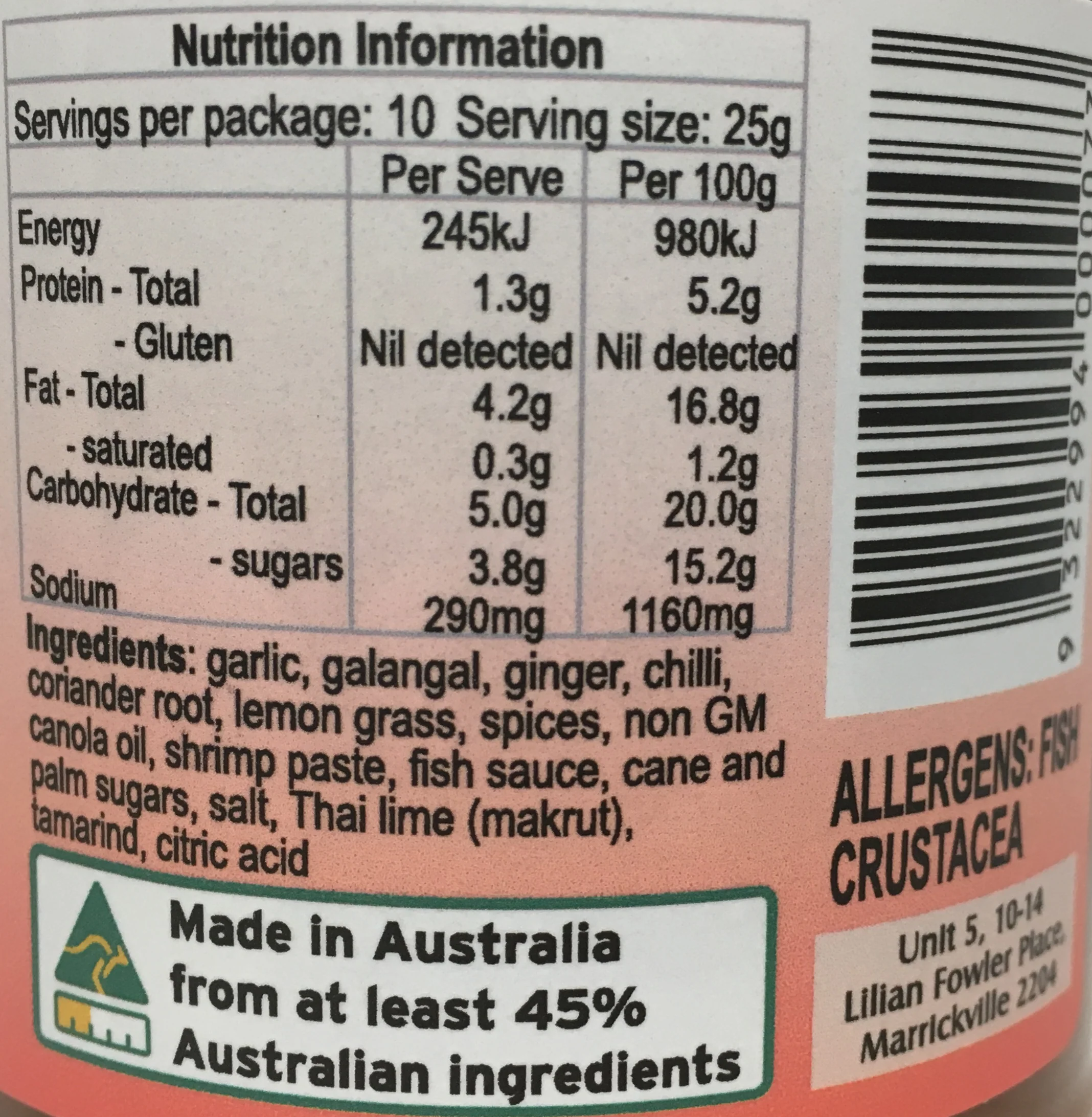 Charmaine Solomons Thai Red Medium Hot Curry Paste 250g - Image 2