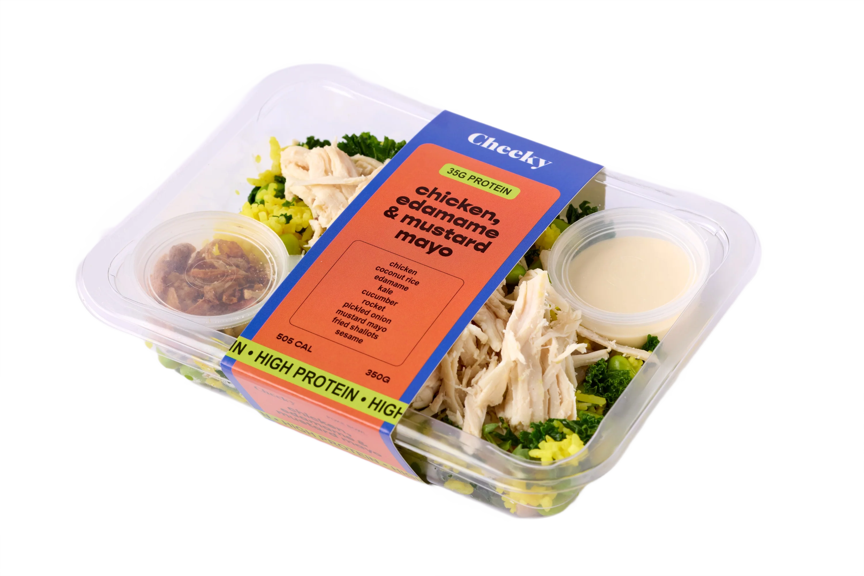 Cheeky Poke Chicken Edamame & Mustard Mayo High Protein Poke Bowl 350g - Image 2