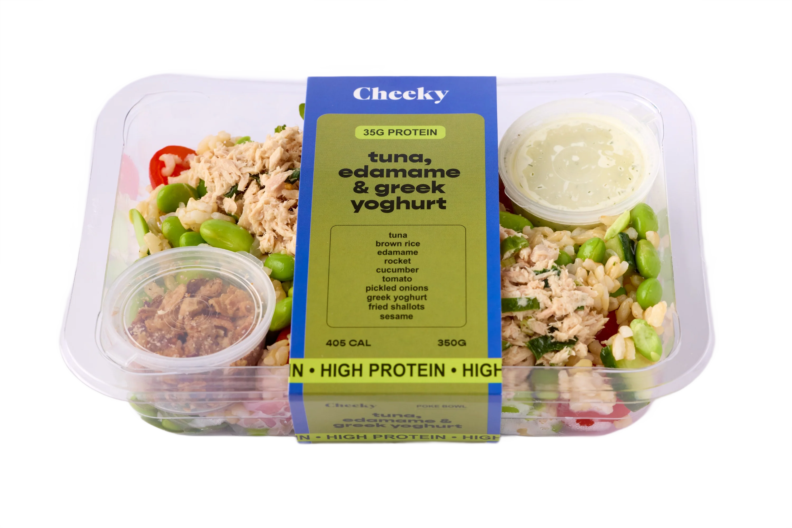 Cheeky Poke Tuna Edamame & Greek Yoghurt High Protein Poke Bowl 350g - Image 3