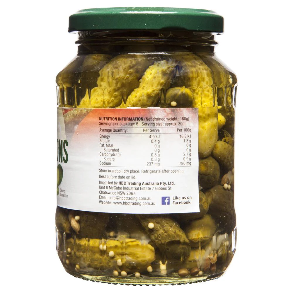 Chef's Choice Cornichons French Style 350g - Image 2