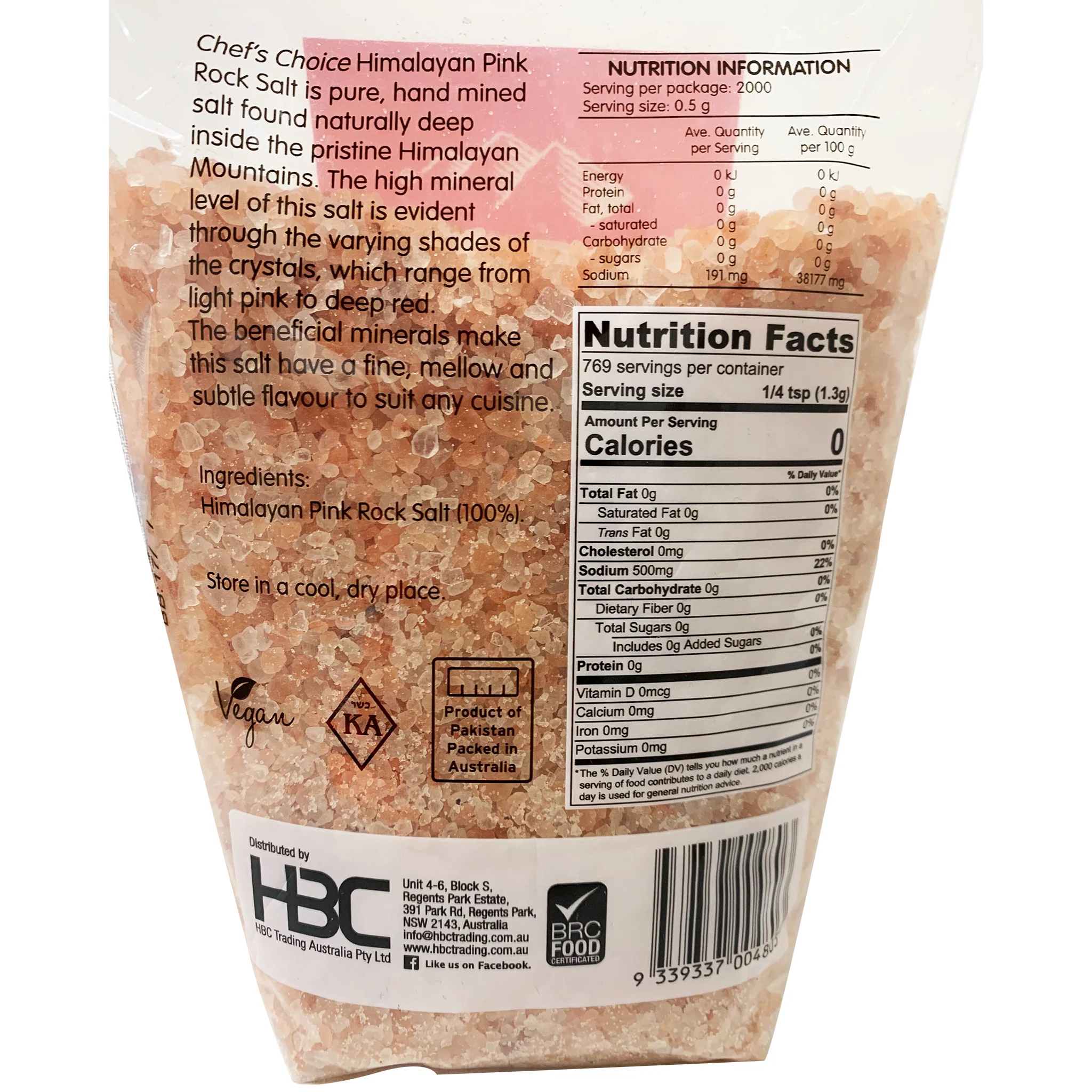 Chef's Choice Himalayan Pink Rock Salt 1kg - Image 2