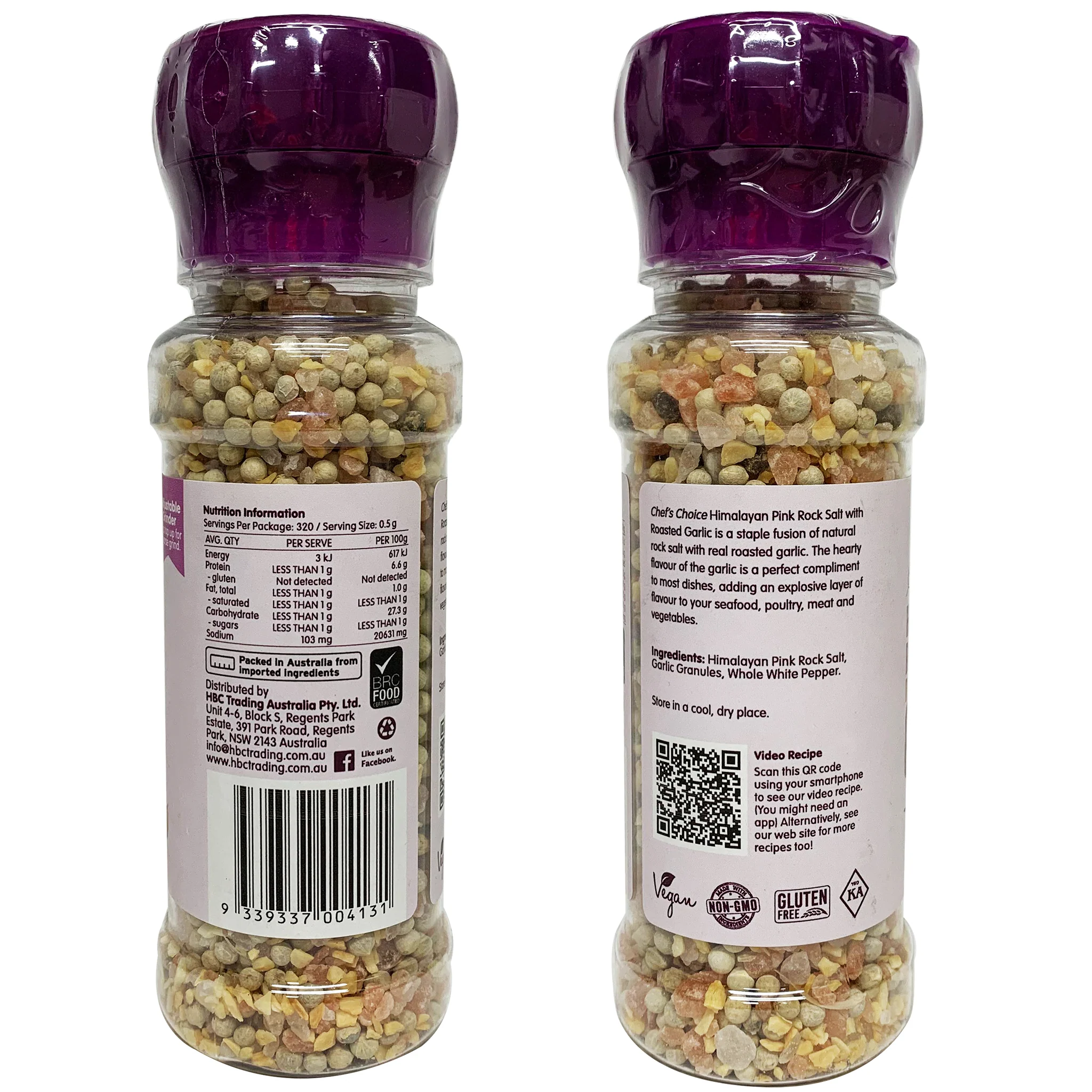 Chef's Choice Himalayan Pink Rock Salt with Roasted Garlic 160g - Image 2