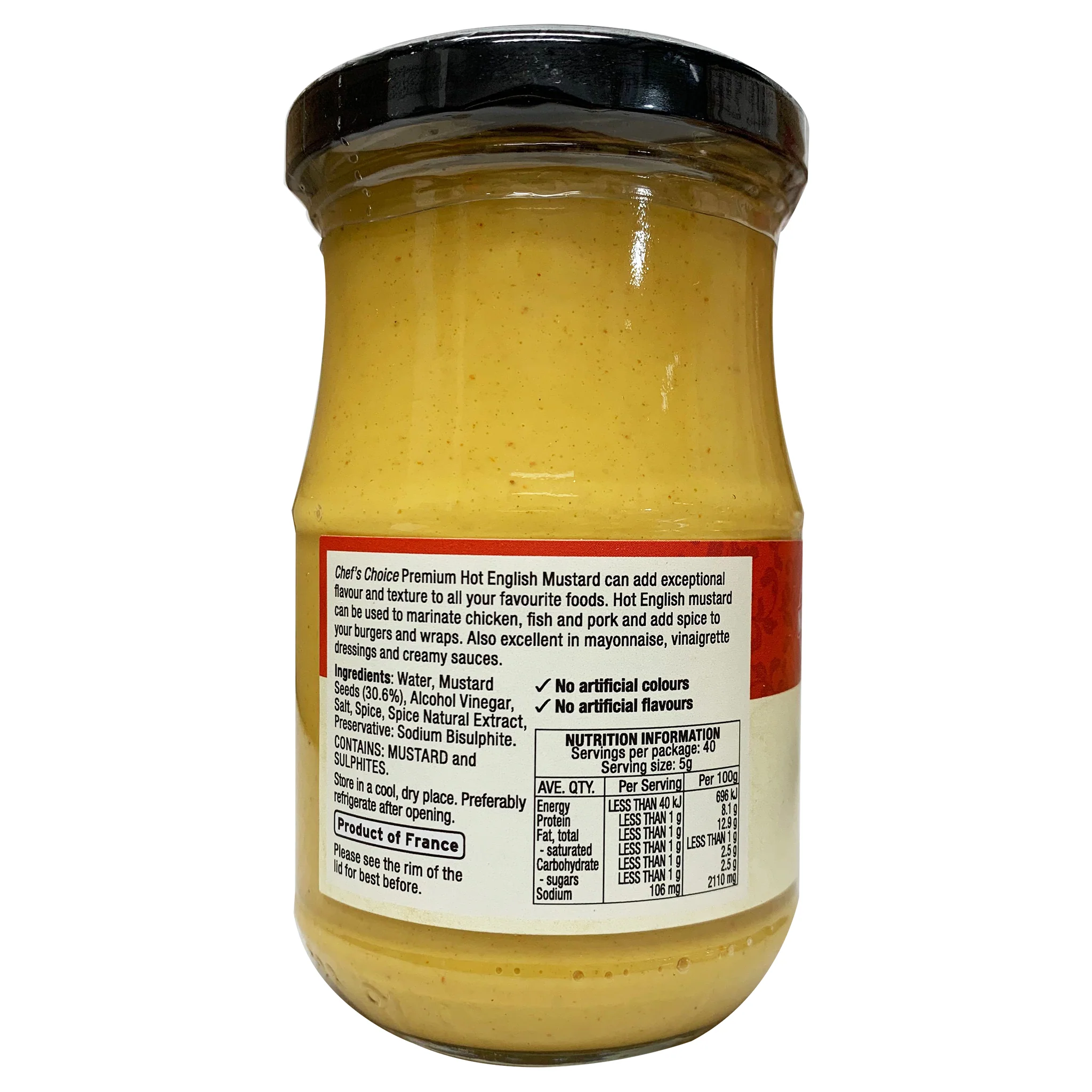 Chef's Choice Hot English Mustard 200g - Image 2