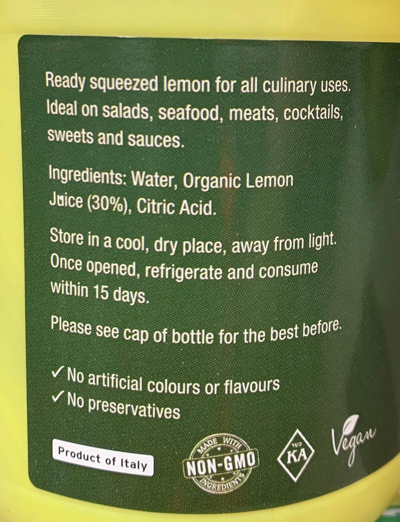 Chef's Choice Organic Lemon Squeeze 1L - Image 3