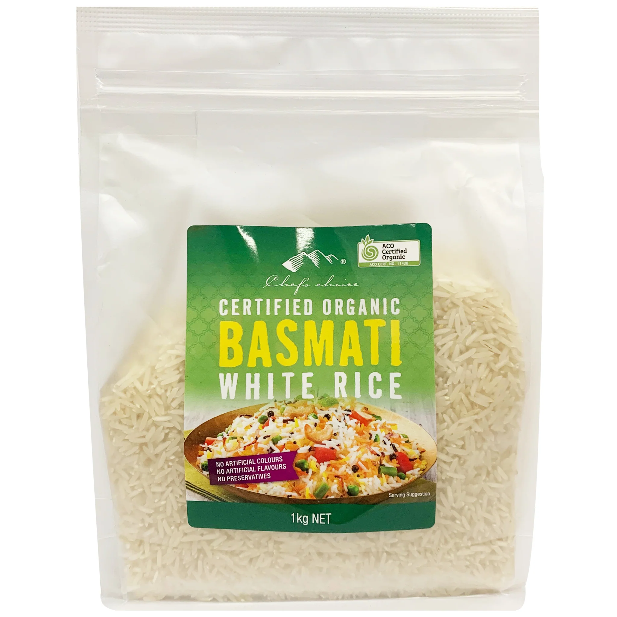 Chef's Choice Organic Basmati Rice 1kg
