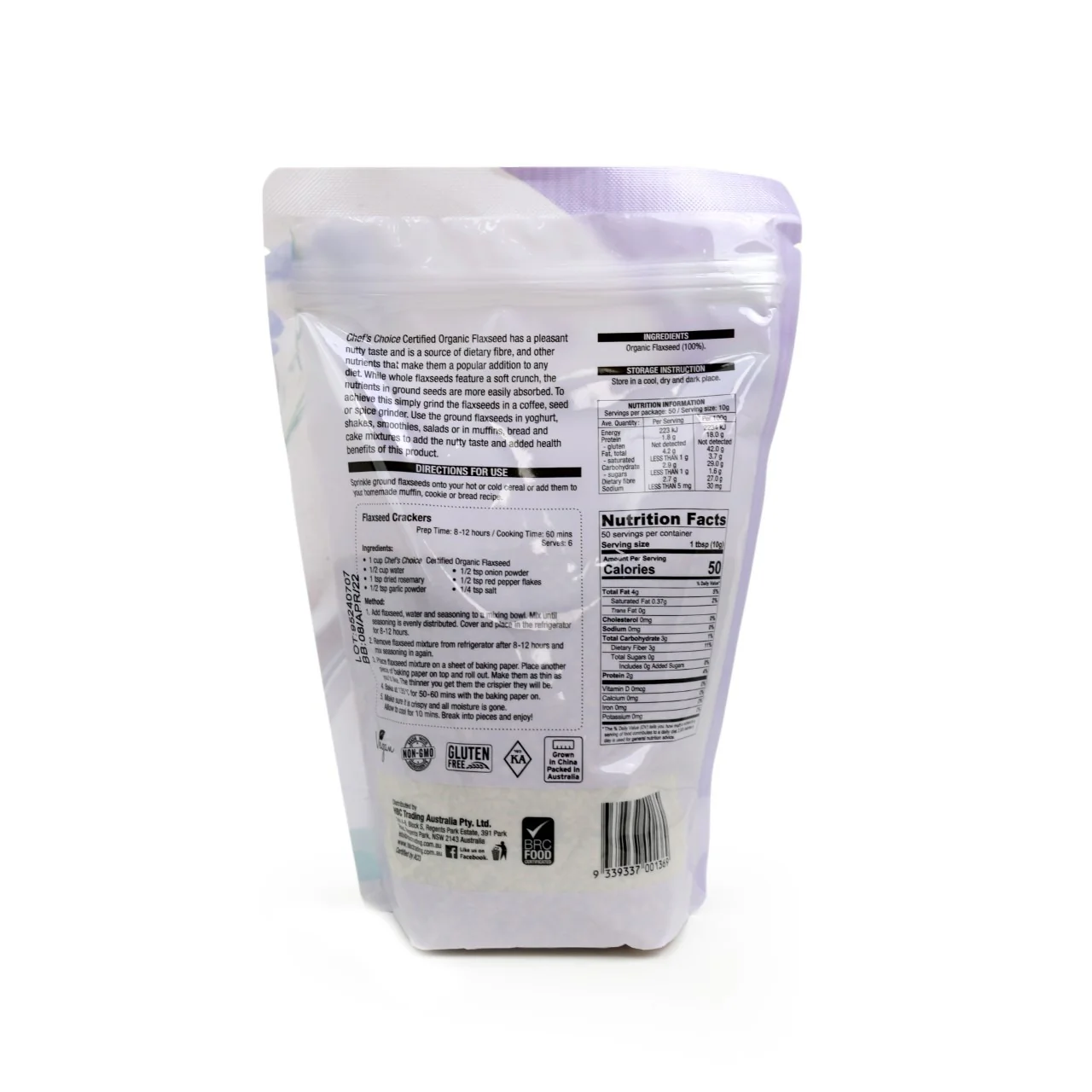 Chef's Choice Organic Flaxseed 500g - Image 2