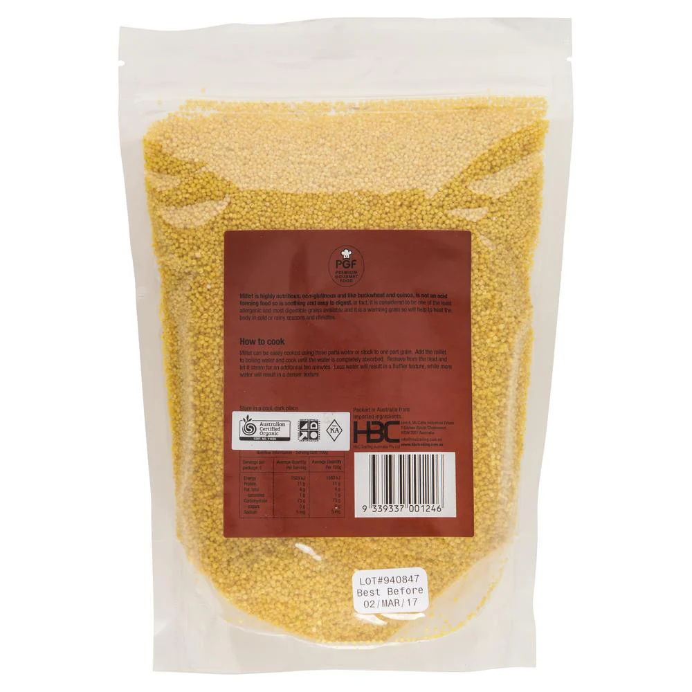 Chef's Choice Organic Hulled Millet 500g - Image 2