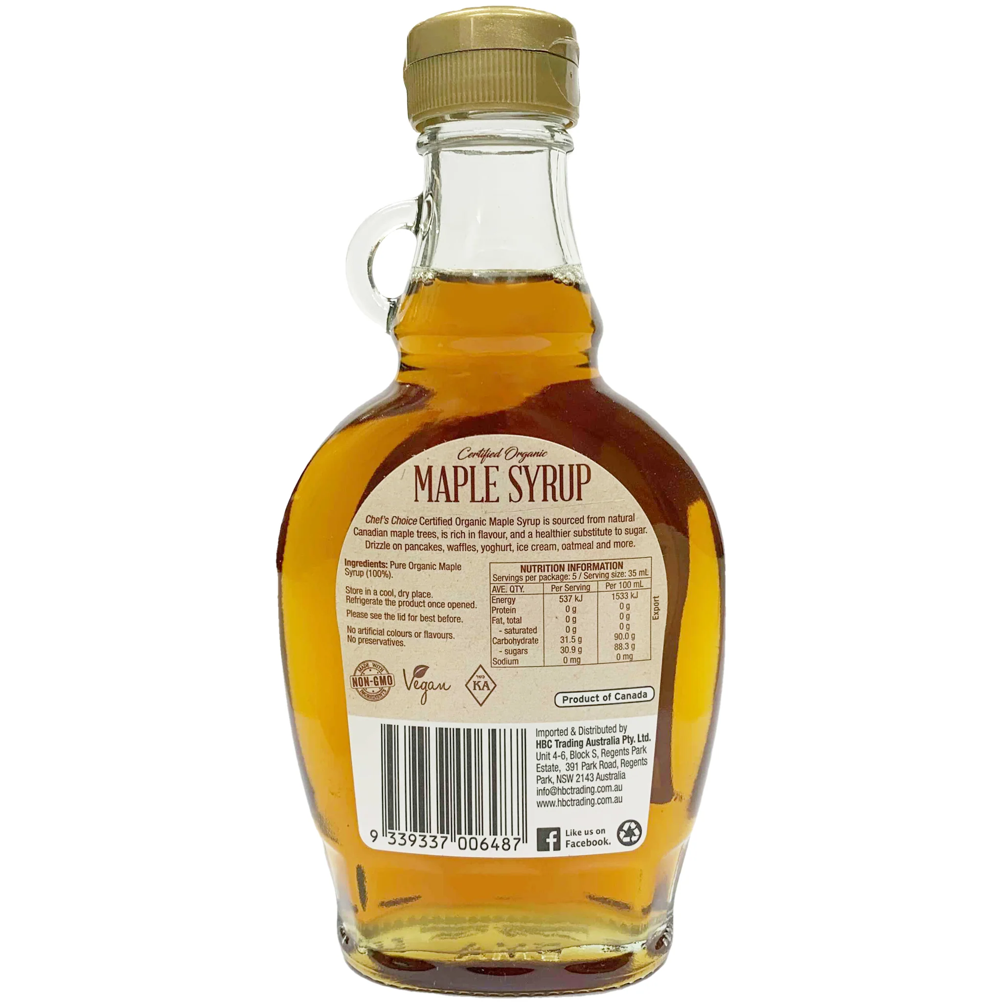 Chef's Choice Organic Maple Syrup 189ml - Image 2