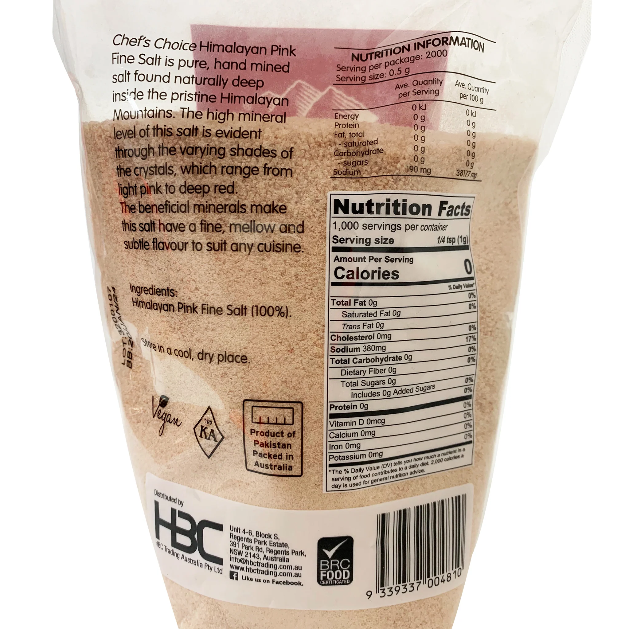 Chef's Choice Himalayan Pink Fine Salt 1kg - Image 2