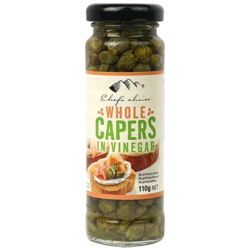 Chef's Choice Whole Capers In Vinegar 110g