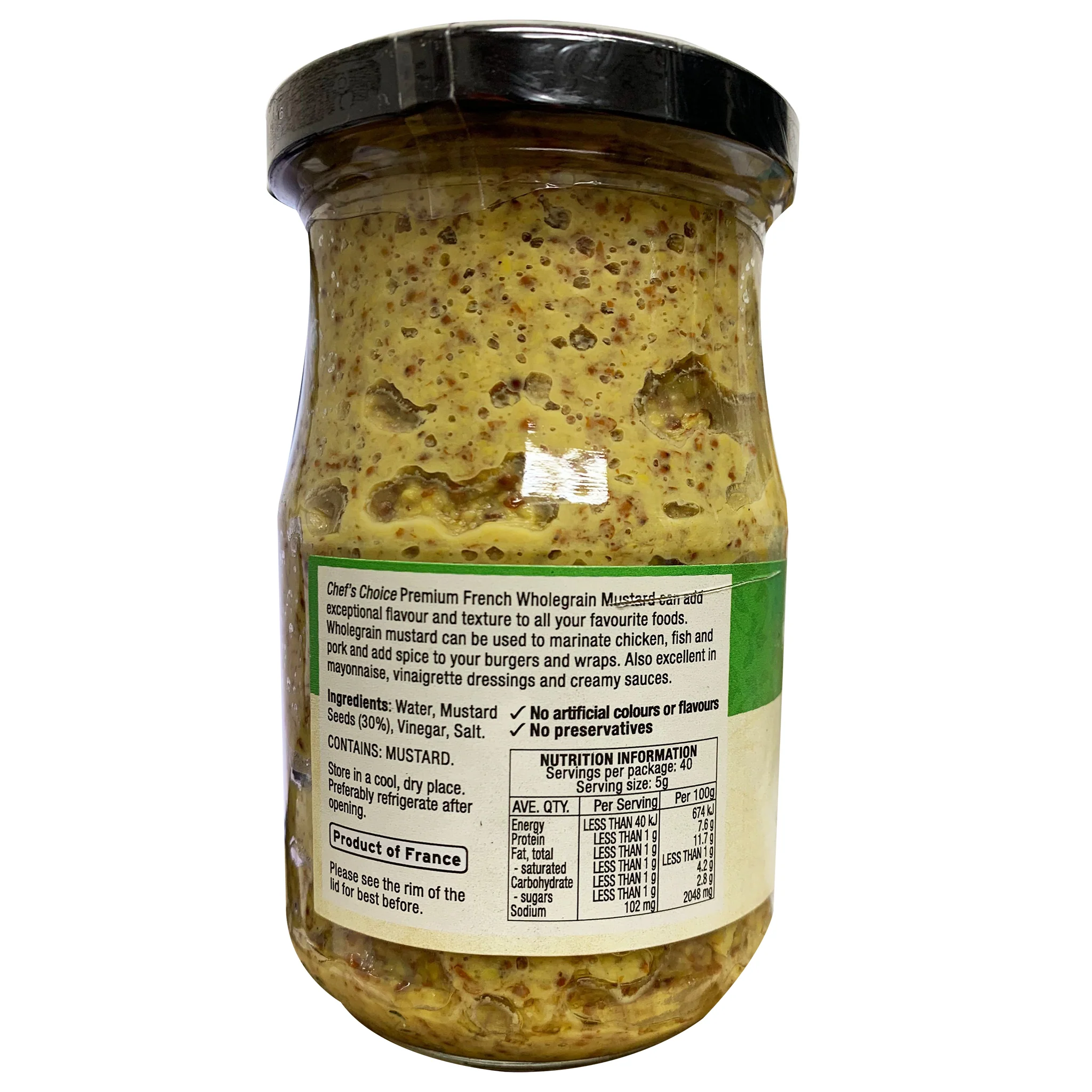 Chef's Choice Wholegrain Mustard 200g - Image 2