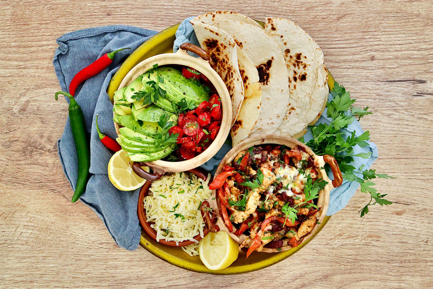 Chicken Fajitas - with Avocado and Tomato Salad - Image 2