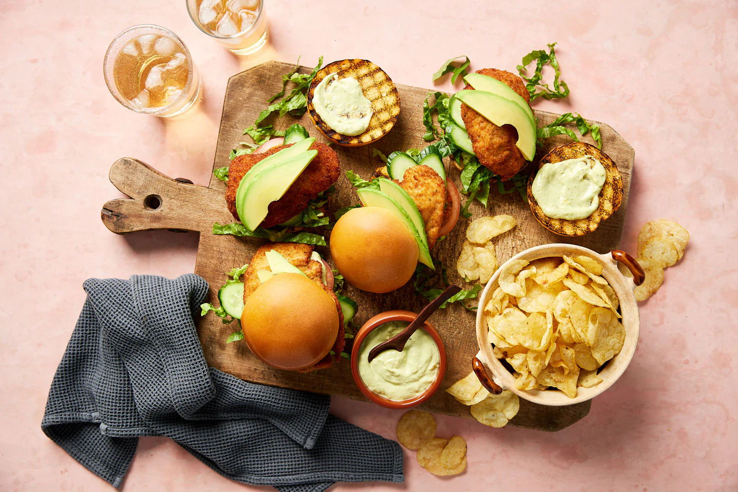 Chicken Schnitzel Burger - with Aioli & Potato Crisps - Image 2