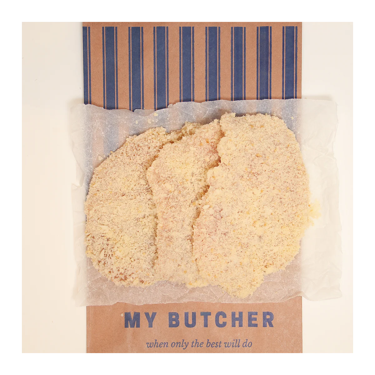 Butcher Chicken Schnitzel Crumbed 300-500g - Image 2
