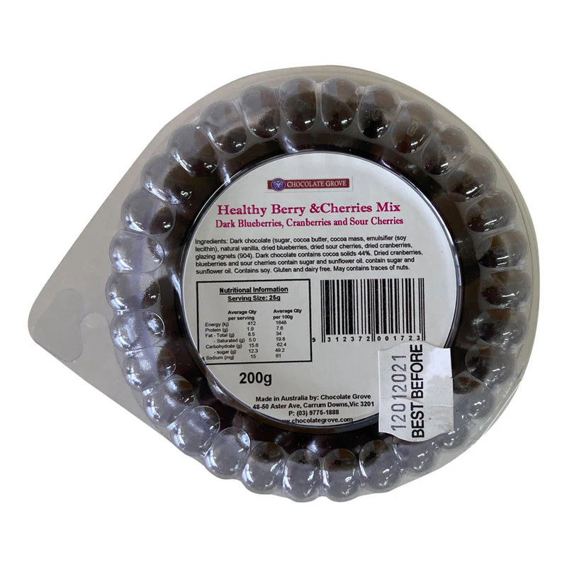 Chocolate Grove Dark Chocolate Healthy Berries and Cherries 200g - Image 2