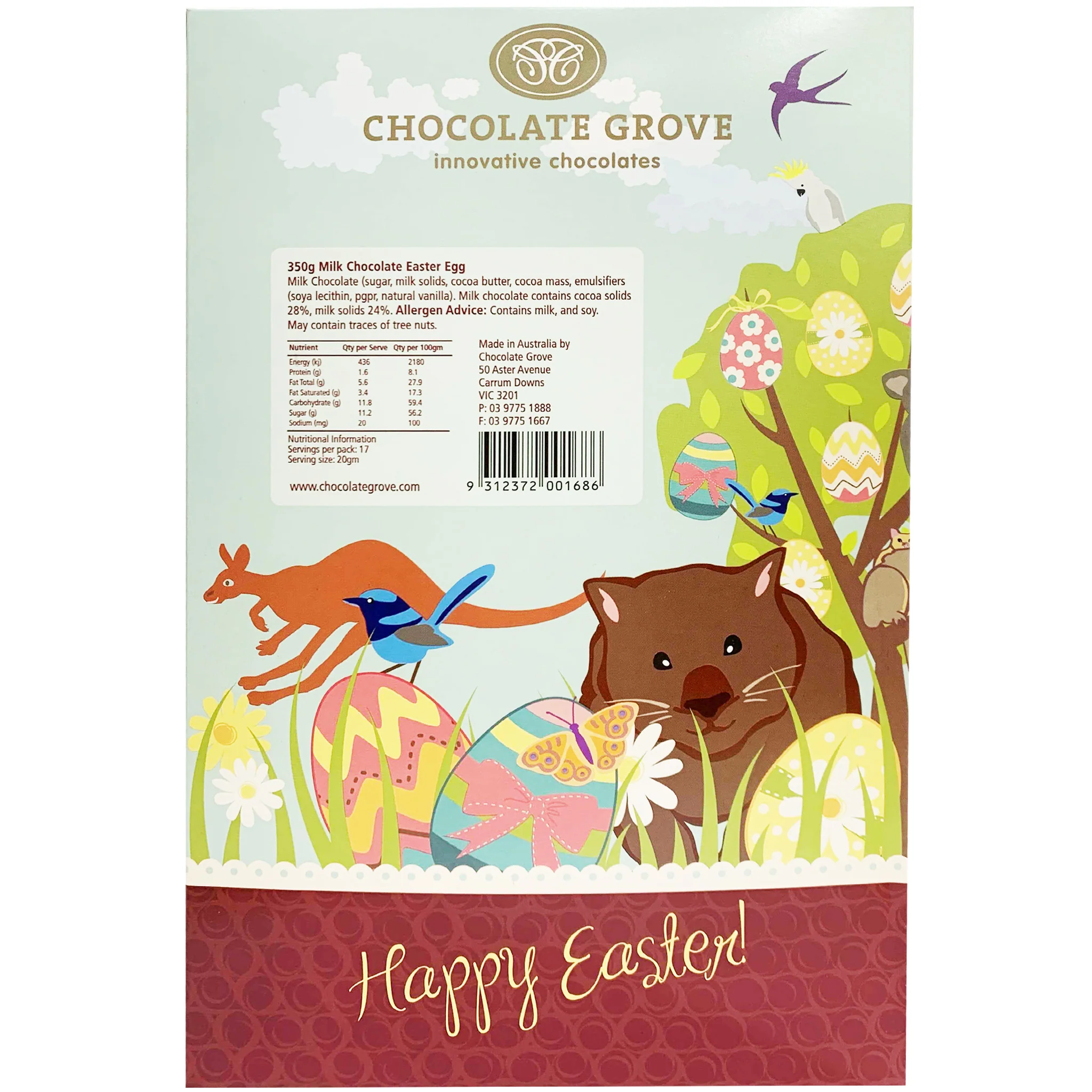 Chocolate Grove Milk Chocolate Easter Egg 350g - Image 2