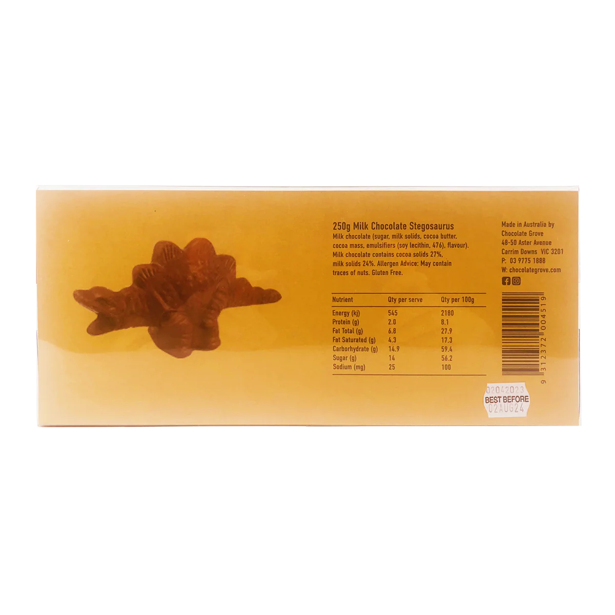 Chocolate Grove Milk Stegosaurus 250g - Image 2