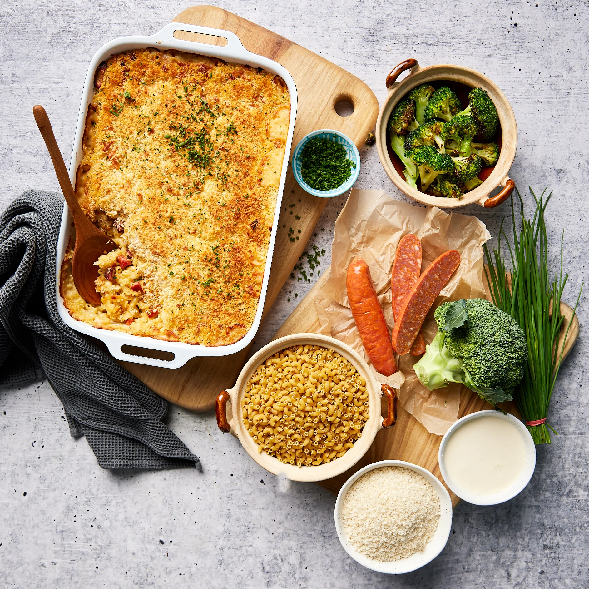Chorizo Mac and Cheese - with Roasted Broccoli - Image 2